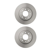 2 Brake Discs front axle full Ø 66 mm 13 mm VALEO...