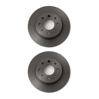 2 Brake Discs front axle full Ø 64.2 mm 13 mm...