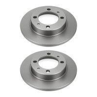 2 Brake Discs rear axle full Ø 90 mm 10 mm VALEO...