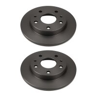 2 Brake Discs front full Ø 66 mm 14 mm VALEO for...