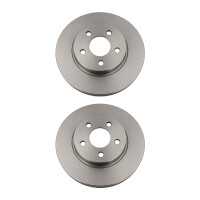 2 Brake Discs rear axle full Ø 71.1 mm 9 mm VALEO...