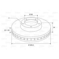 Front brake disc ventilated with screw VALEO for...