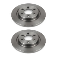 2 Brake Discs rear axle full Ø 59 mm 12 mm VALEO...