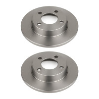 2 Brake Discs rear axle full Ø 65 mm 9 mm VALEO...