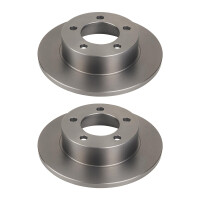 2 Brake Discs rear axle full Ø 90 mm 12 mm VALEO...