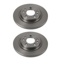 2 Brake Discs rear axle full Ø 71 mm 12 mm VALEO...
