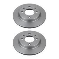 2 Brake Discs rear axle full Ø 57 mm 10 mm VALEO...