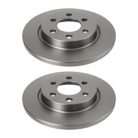 2 Brake Discs rear axle full Ø 68 mm 13.5 mm VALEO...