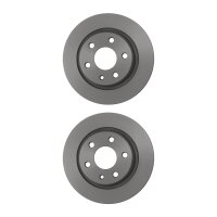 2 Brake Discs rear axle full Ø 65 mm 12 mm VALEO...