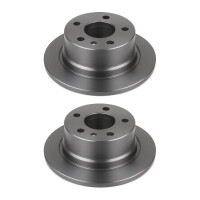 2 Brake Discs rear axle full Ø 75 mm 10 mm VALEO...
