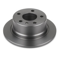 2 Brake Discs rear axle full Ø 75 mm 10 mm VALEO...