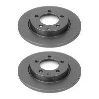 2 Brake Discs rear axle full Ø 64 mm 11 mm VALEO...