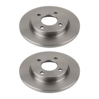 2 Brake Discs rear axle full Ø 64 mm 11 mm VALEO...