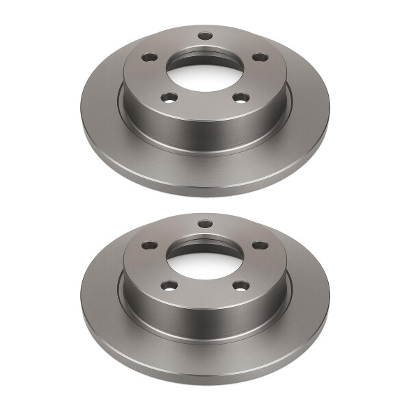 2 Brake Discs rear axle full Ø 64 mm 11 mm VALEO for e.g. FORD TRANSIT
