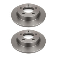 2 Brake Discs rear axle full Ø 64 mm 11 mm VALEO...