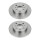 2 Brake Discs rear axle full Ø 55 mm 9 mm VALEO for e.g. TOYOTA YARIS