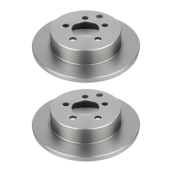 2 Brake Discs rear axle full Ø 55 mm 10 mm VALEO for e.g. TOYOTA AVENSIS