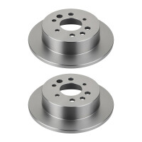 2 Brake Discs rear axle full Ø 55 mm 10 mm VALEO...