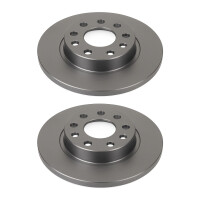 2 Brake Discs rear axle full Ø 65.5 mm 12 mm VALEO...
