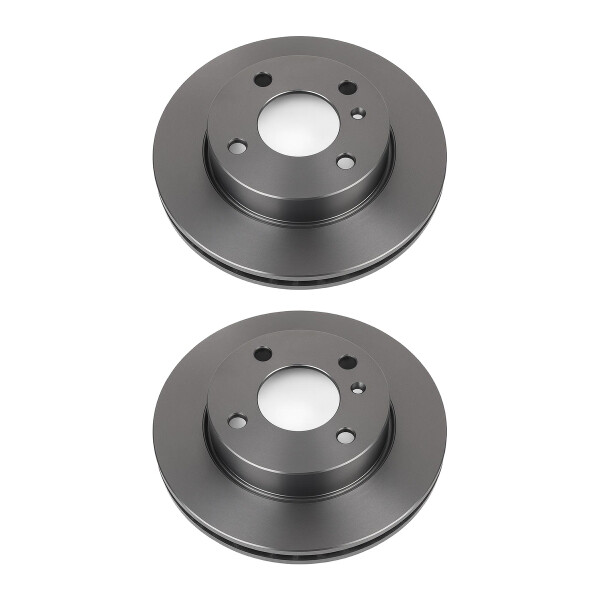 2 Brake Discs rear axle full Ø 57 mm 10 mm VALEO for e.g. OPEL COMBO