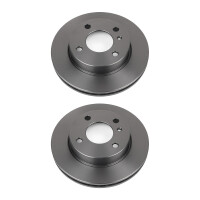 2 Brake Discs rear axle full Ø 57 mm 10 mm VALEO...