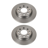 2 Brake Discs rear axle full Ø 68 mm 12 mm VALEO...