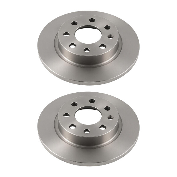 2 Brake Discs rear axle full Ø 60 mm 10 mm VALEO for e.g. FIAT PUNTO EVO