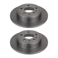 2 Brake Discs rear axle full Ø 65.5 mm 10 mm VALEO...