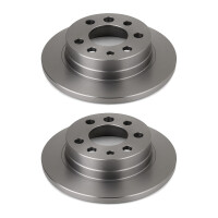 2 Brake Discs rear axle full Ø 64 mm 10 mm VALEO...