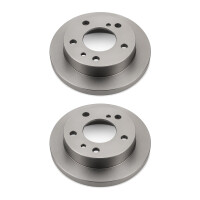 2 Brake Discs rear axle full Ø 62 mm 12 mm VALEO...