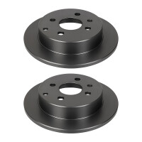 2 Brake Discs rear axle full Ø 55 mm 9 mm VALEO...