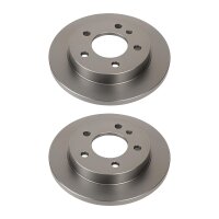 2 Brake Discs rear axle full Ø 76 mm 10 mm VALEO...