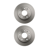 2 Brake Discs rear axle full Ø 62.5 mm 10 mm VALEO...