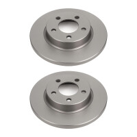 2 Brake Discs rear axle full Ø 68 mm 10 mm VALEO...