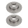 2 Brake Discs rear axle full Ø 68 mm 10 mm VALEO for e.g. AUDI A6