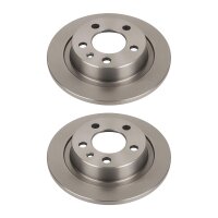 2 Brake Discs rear axle full Ø 63.6 mm 11 mm VALEO...