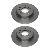 2 Brake Discs rear axle full Ø 64 mm 9 mm VALEO...