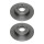 2 Brake Discs rear axle full Ø 64 mm 9 mm VALEO for e.g. HONDA CR-V