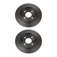 2 Brake Discs rear axle full Ø 55 mm 9 mm VALEO...