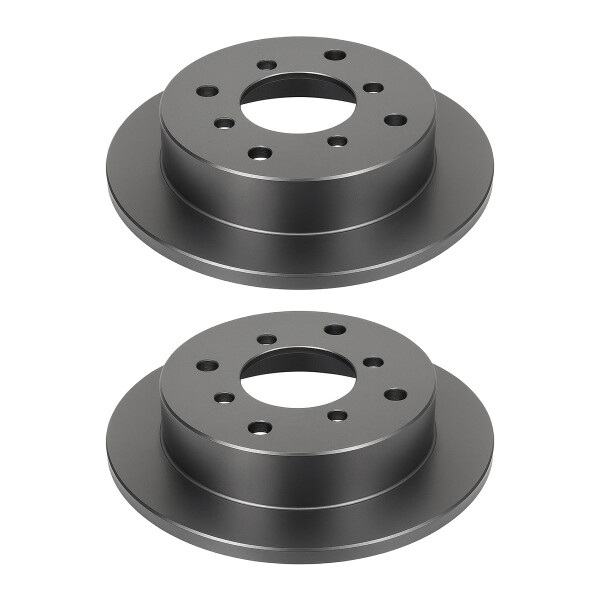 2 Brake Discs rear full Ø 80 mm 10 mm VALEO for e.g. MITSUBISHI OUTLANDER