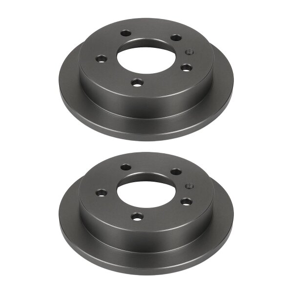 2 Brake Discs rear axle full Ø 76 mm 10 mm VALEO for e.g. HYUNDAI TUCSON