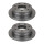 2 Brake Discs rear axle full Ø 76 mm 10 mm VALEO for e.g. KIA CEED