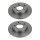 2 Brake Discs rear axle full Ø 68 mm 10 mm VALEO for e.g. AUDI A6