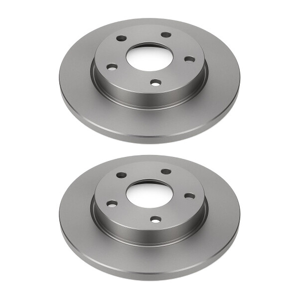 2 Brake Discs rear axle full Ø 69 mm 10 mm VALEO for e.g. MITSUBISHI COLT