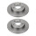 2 Brake Discs rear axle full Ø 69 mm 10 mm VALEO for e.g. MITSUBISHI COLT