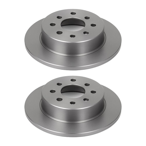 2 Brake Discs rear axle full Ø 62 mm 10 mm VALEO for TOYOTA COROLLA