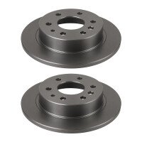 2 Brake Discs rear axle full Ø 64 mm 9 mm VALEO...