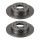 2 Brake Discs rear axle full Ø 64 mm 9 mm VALEO for e.g. HONDA ACCORD