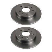 2 Brake Discs rear axle full Ø 64 mm 10 mm VALEO...