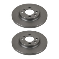 2 Brake Discs rear axle full Ø 71 mm 12 mm VALEO...